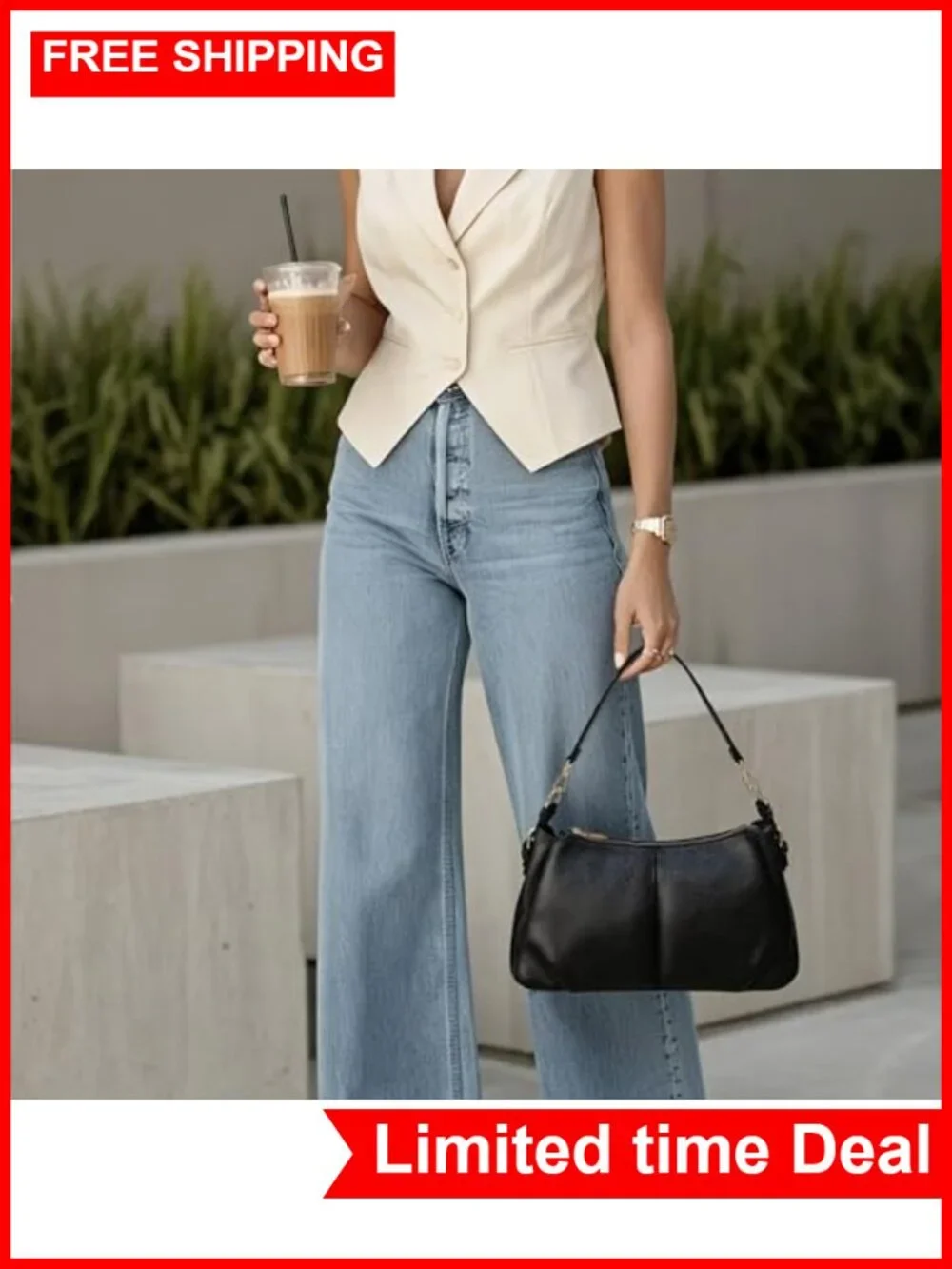 Women's Hobo Handbag Vegan Leather Shoulder Purse Satchel